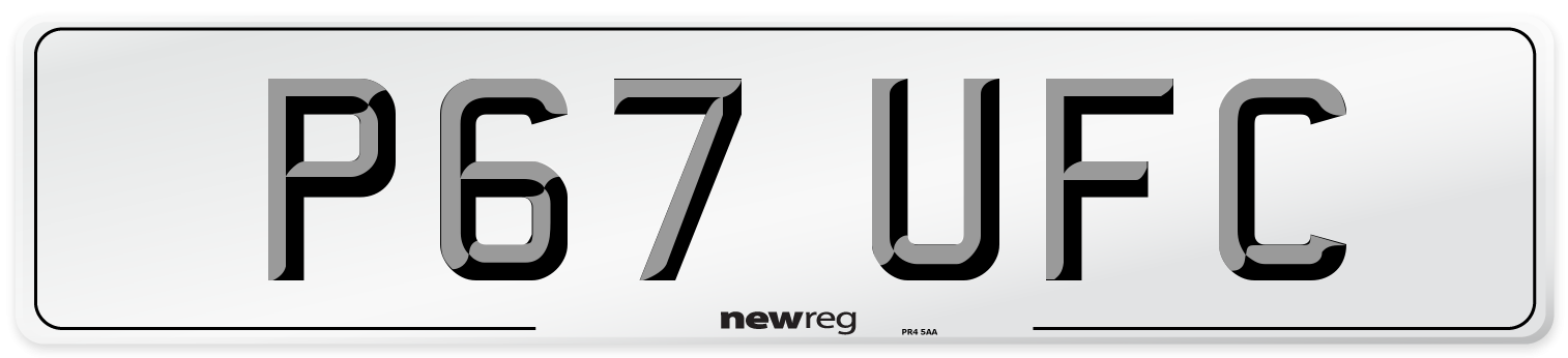 P67 UFC Number Plate from New Reg
